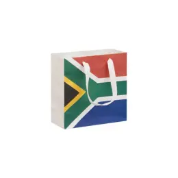 SA Flag Paper Gift Bag Small Square